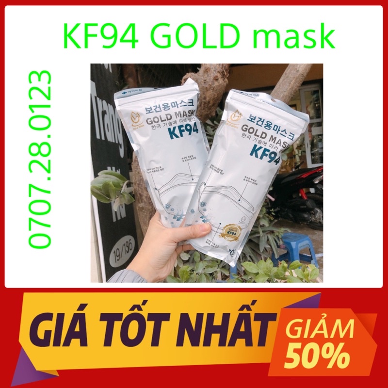 Khẩu trang KF94 GOLD MASK , Khẩu trang 4D cao cấp