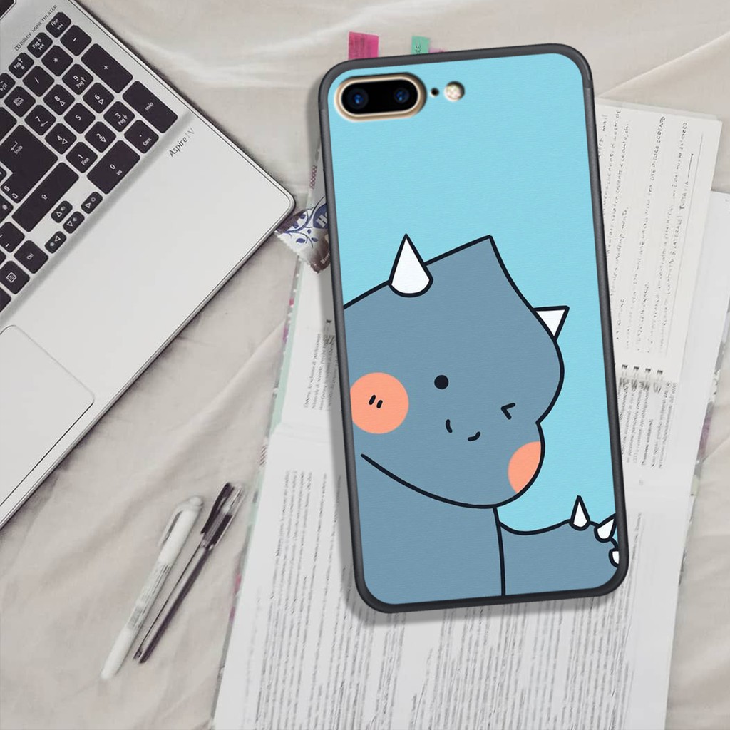 ỐP LƯNG  IPHONE 6 PLUS/7 PLUS/8 PLUS, IN HÌNH CHÚ KHỦNG LONG SIÊU CUTE PHO MAI.