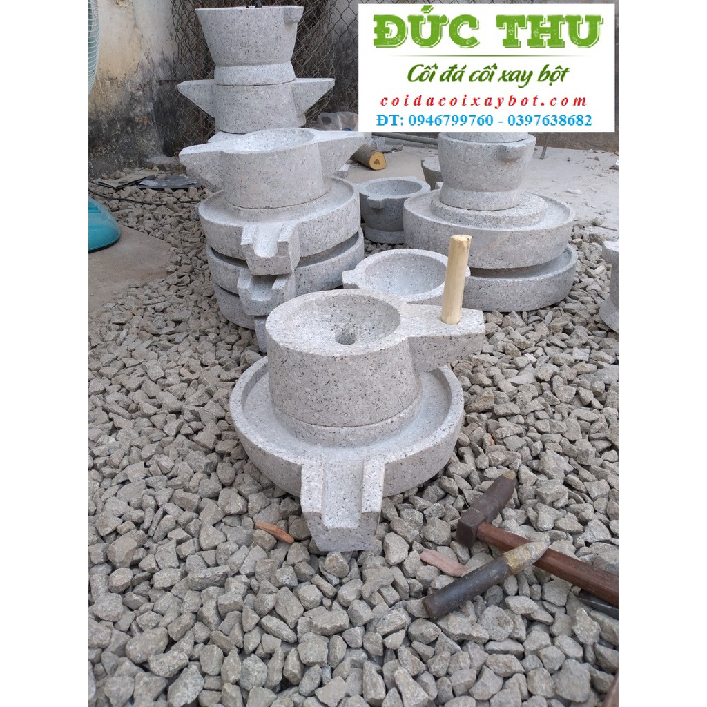 Cối đá xay bột gạo nước, gạo khô, đậu nành, bột trà, bột mè...đường kính 22CM