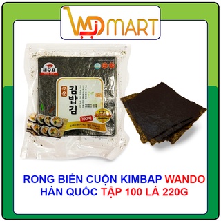 Rong biển cuộn cơm kimbap Hàn quốc gói 100 lá 220g