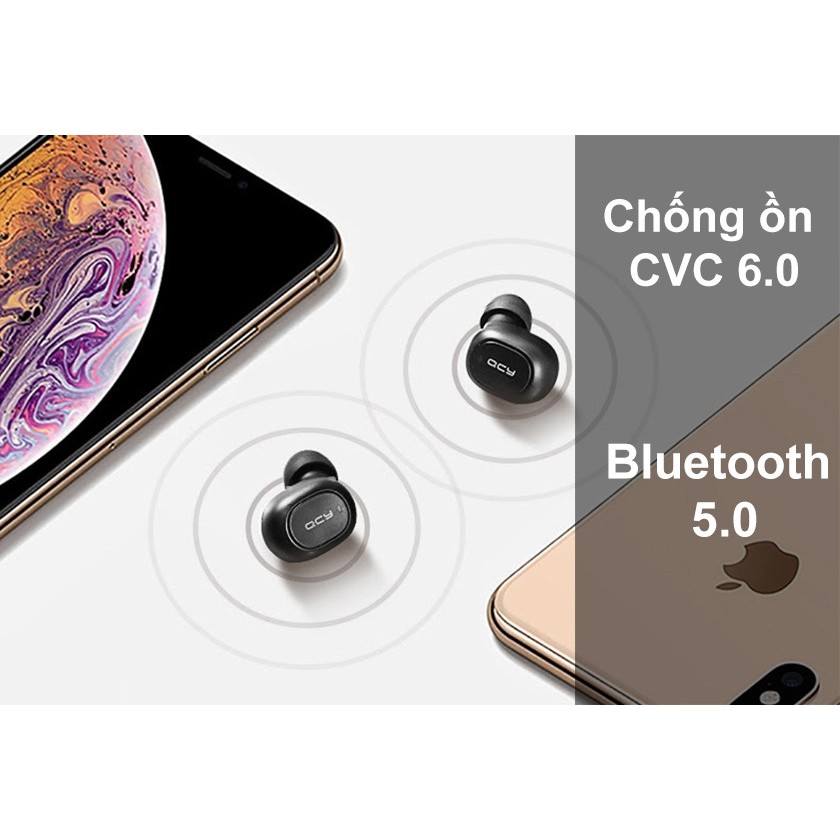 Tai nghe True Wireless Earbuds Xiaomi QCY T2C Bluetooth 5.0 - Hàng chính hãng