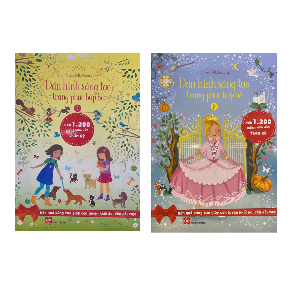 Sách - Dán hình sáng tạo trang phục búp bê ( Đinh Tị )
