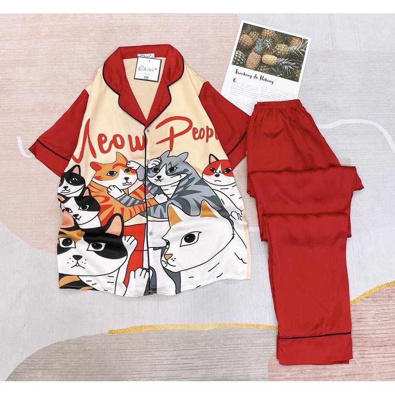 [FREE SHIP] Đồ Ngủ💖Đồ Bộ Pijama Lụa Tay Ngắn-Quần Dài Cao Cấp | BigBuy360 - bigbuy360.vn