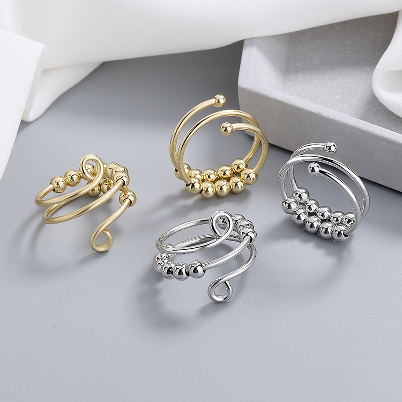 Nhẫn Xếp Chồng Lên Nhau Giảm Căng Thẳng Đơn Giản Hợp Thời Trang Cho Nam Và Nữ