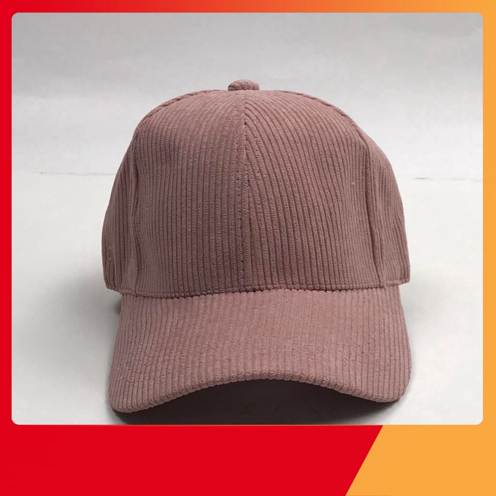 Mũ lưỡi trai trơn Nón kết chất nhung tăm Hàn Quốc cao cấp form unisex nam nữ K19 MN