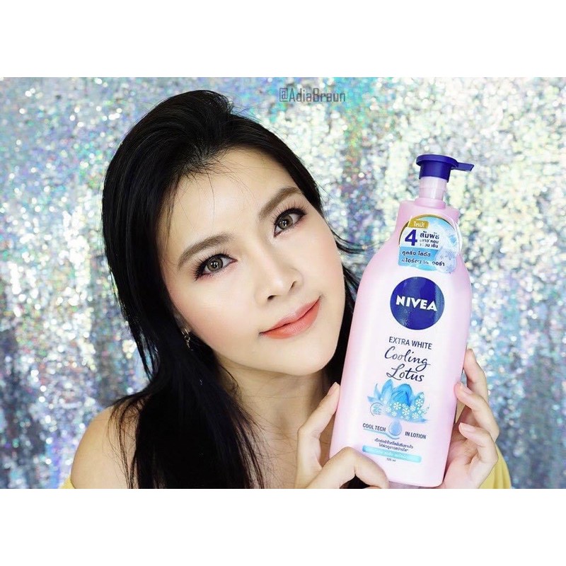 [Mã SKAMSALE8 giảm 10% đơn 200K] Sữa Dưỡng thể Nivea Extra White Lotion Cooling Lotus 525ml - Thái Lan