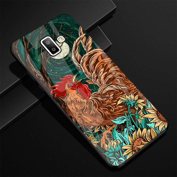 Ốp Lưng SAMSUNG J6, J6 PLUS mặt kính cường lực cao cấp thiết kế Độc Quyền