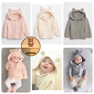 Áo khoác len tai gấu GAP sz 3/4y