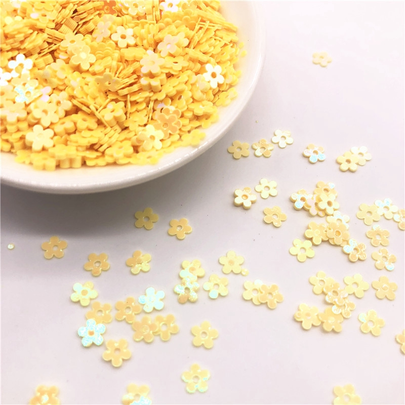 Set xê quin 5mm hình hoa nhiều màu tuyệt đẹp làm thủ công trang trí