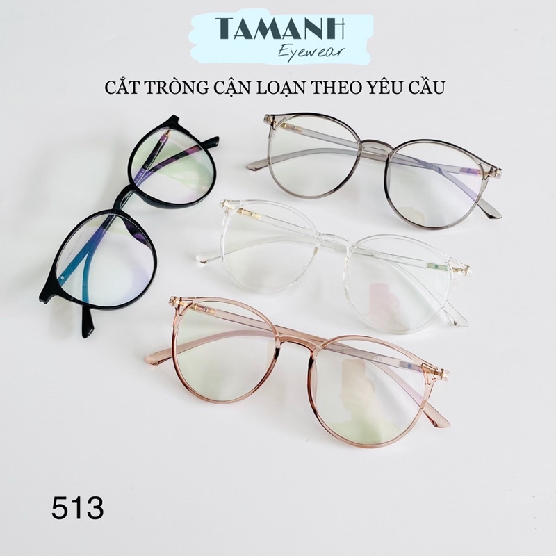 Gọng kính mắt tròn nam nữ gọng kính dẻo TAMANHOPTICAL nhận cắt kính cận loạn theo yêu cầu