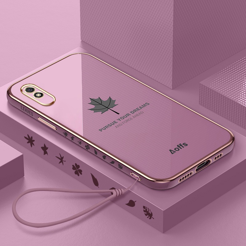 Ốp điện thoại mềm họa tiết lá phong cho Xiaomi Redmi 9A