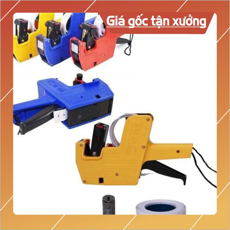 Máy bắn giá tiền - Máy bấm giá tiền MX-5500, CN-979 Tặng kèm 1 Lọ mực dự phòng + 1 cuộn dán giá 400 tem