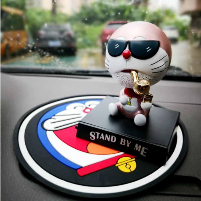 Thảm PVC Chống Trượt 18cm Họa Tiết Doraemon Dễ Thương Dùng Trang Trí Xe Hơi