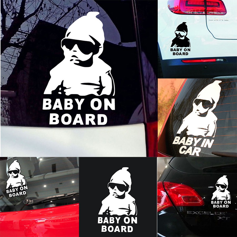 Sticker Dán Họa Tiết &quot;baby On Board&quot; Cho Xe Ô-tô