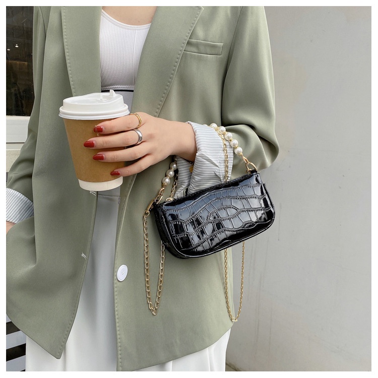 IELGY Túi Đeo Vai Đính Ngọc Trai Giả Phong Cách Phương Tây Thời Trang Cho Nữ