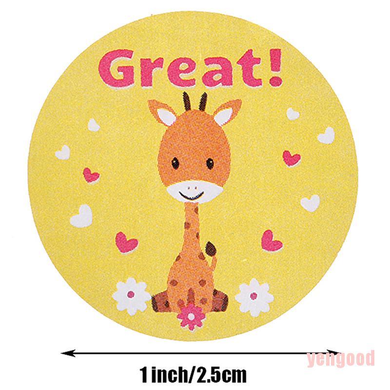 Bộ 500 Miếng Dán Hình Động Vật Dễ Thương Cho Học Sinh