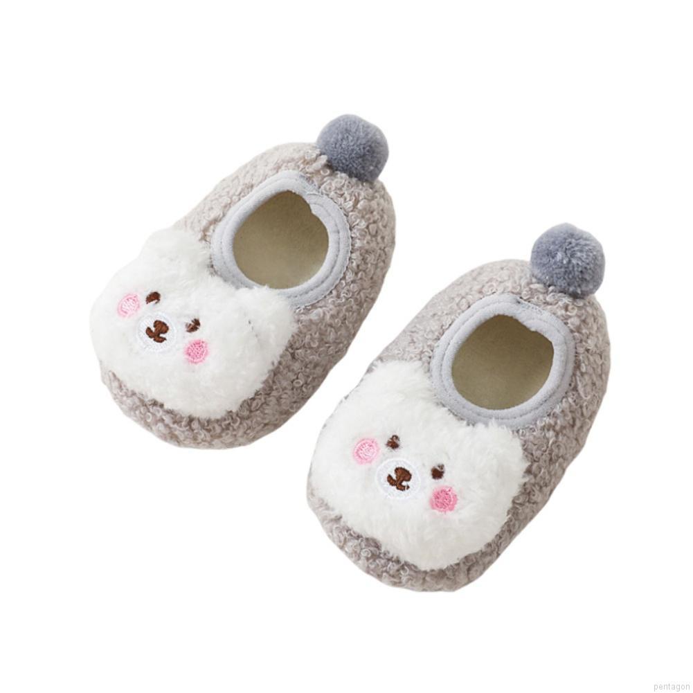 Vớ nỉ mềm mại co giãn thoáng khí chống trượt in họa tiết hoạt hình cho bé sơ sinh