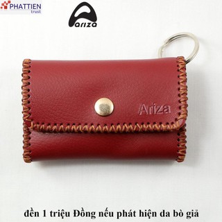 Bóp móc chìa khóa cúc bấm da bò thật 100% Ariza