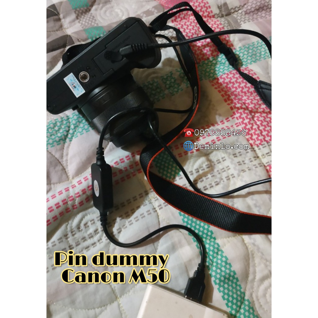 Pin Canon EOS M10 M50 100D pin dummy LP-E12 dùng sạc dự phòng