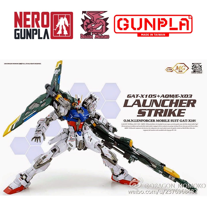 Mô Hình Lắp Ráp Dragon Momoko MG 1/100 GAT-X105 + AQM/E-X03 Luncher Strike Gundam