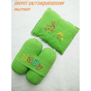 bộ gối chặn baby đỗ