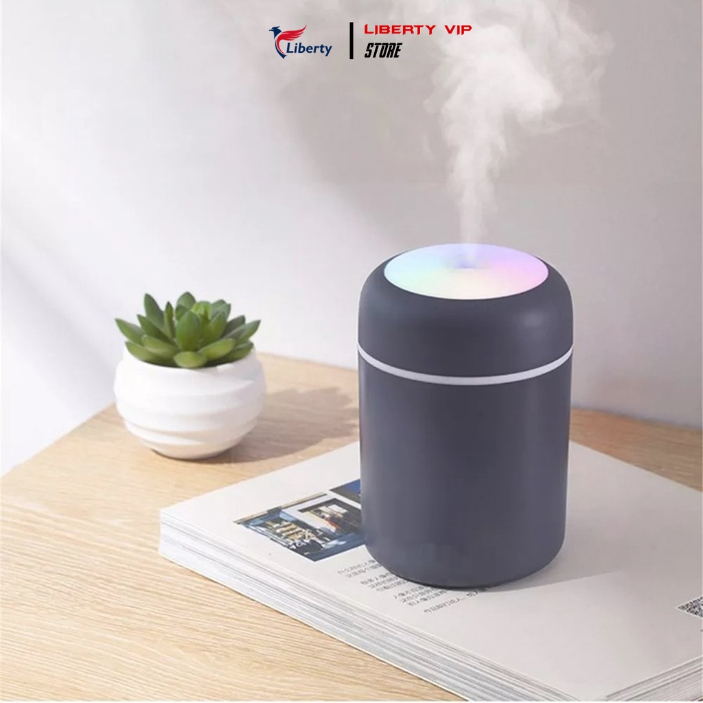Máy xông tinh dầu, phun sương Liberty tạo độ ẩm không khí tích hợp đèn LED đa năng 3 trong 1