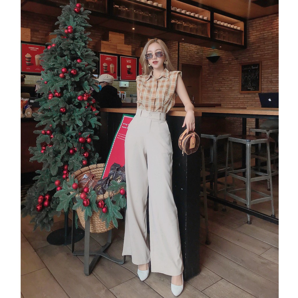 Quần ống suông cạp cao dáng đứng MIMIX AQ2170 | BigBuy360 - bigbuy360.vn