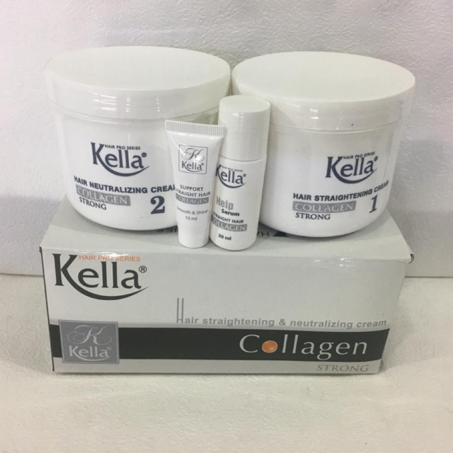 Thuốc duỗi ép tóc Kella Collagen 500ml xám ,vàng strong FREESHIP duỗi tóc thẳng tự nhiên ,mềm mượt ,giữ độ ẩm tóc khỏe