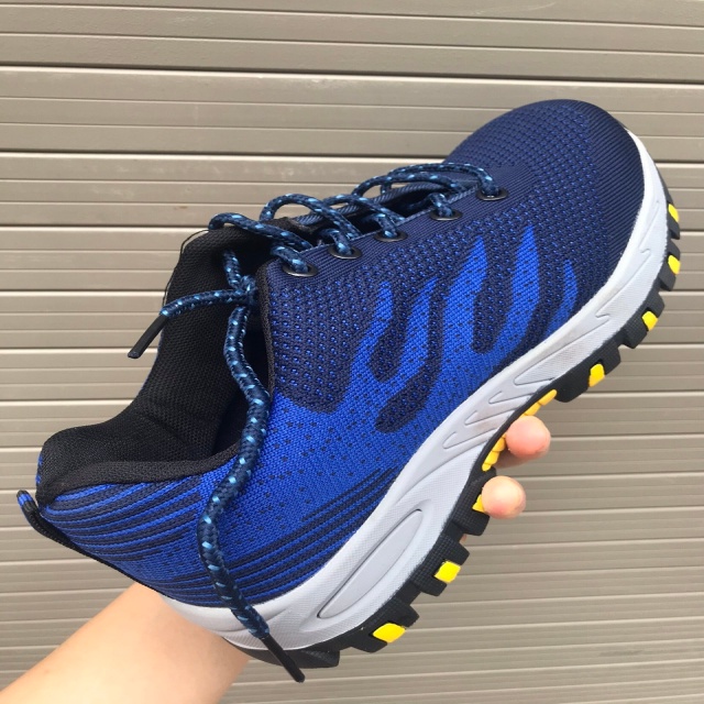 Giày Bảo Hộ Lao Động Nam Siêu Bền Mũi Sắt – Đế Lót Thép Chống Đinh, Chống Dập Ngón, Chống Tĩnh Điện màu xanh dương mẫu 2