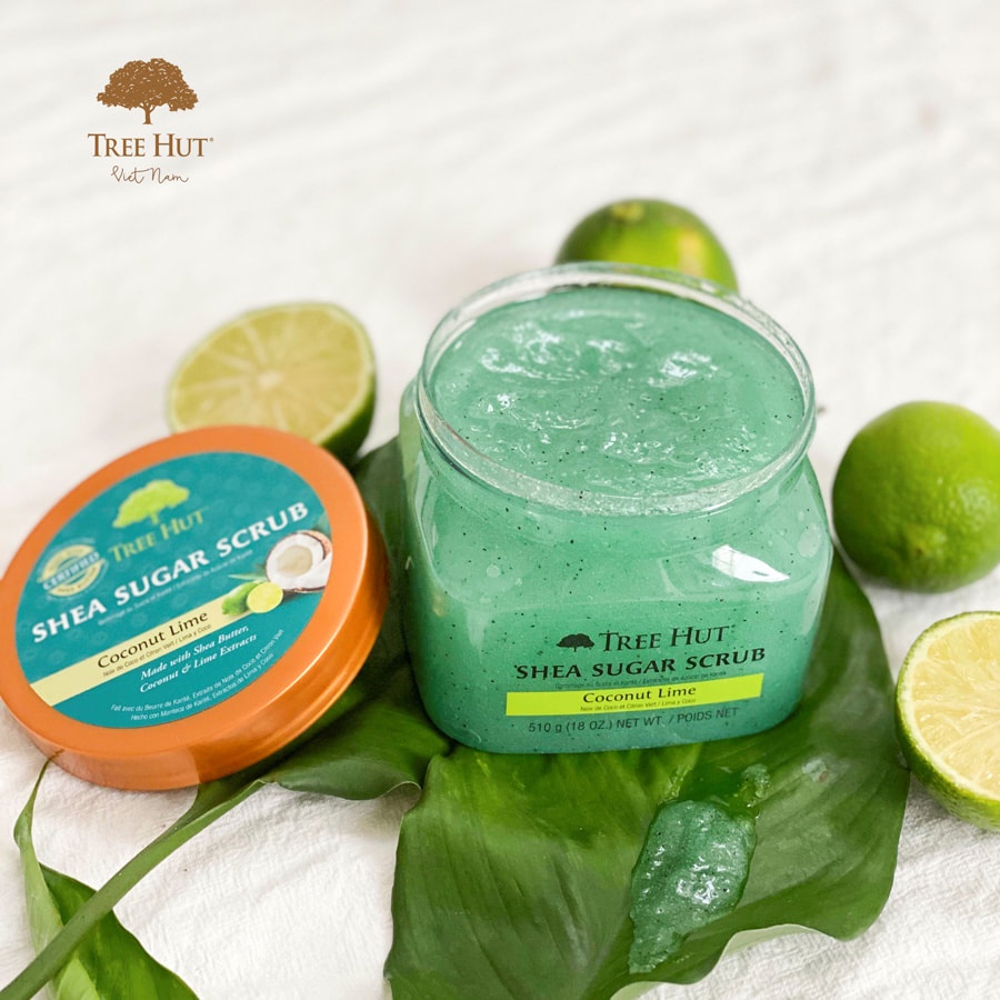 Tẩy tế bào chết cơ thể Tree Hut Shea Sugar Scrub Coconut & Lime 510g