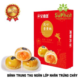 [Có túi xách] Bánh trung thu ngàn lớp nhân trứng chảy Flow Souffle HongKong