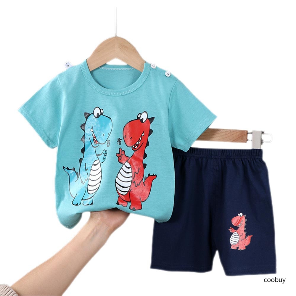 COD Bộ ÁO Thun NgắN Tay + QuầN NgắN Baggy Cho Bé CO