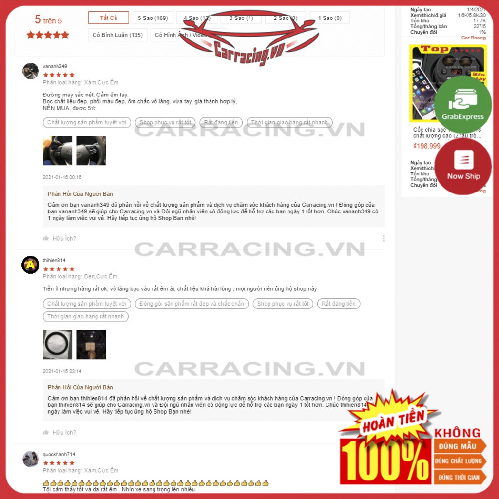 Bọc Vô Lăng Xe Ô Tô  CARRACING Bọc Da Vô Lăng Ốp Vân Carbon Cao Cấp Chống Trơn Trượt - Phụ Kiện Đồ Chơi Ô TÔ - Xe Hơi | BigBuy360 - bigbuy360.vn