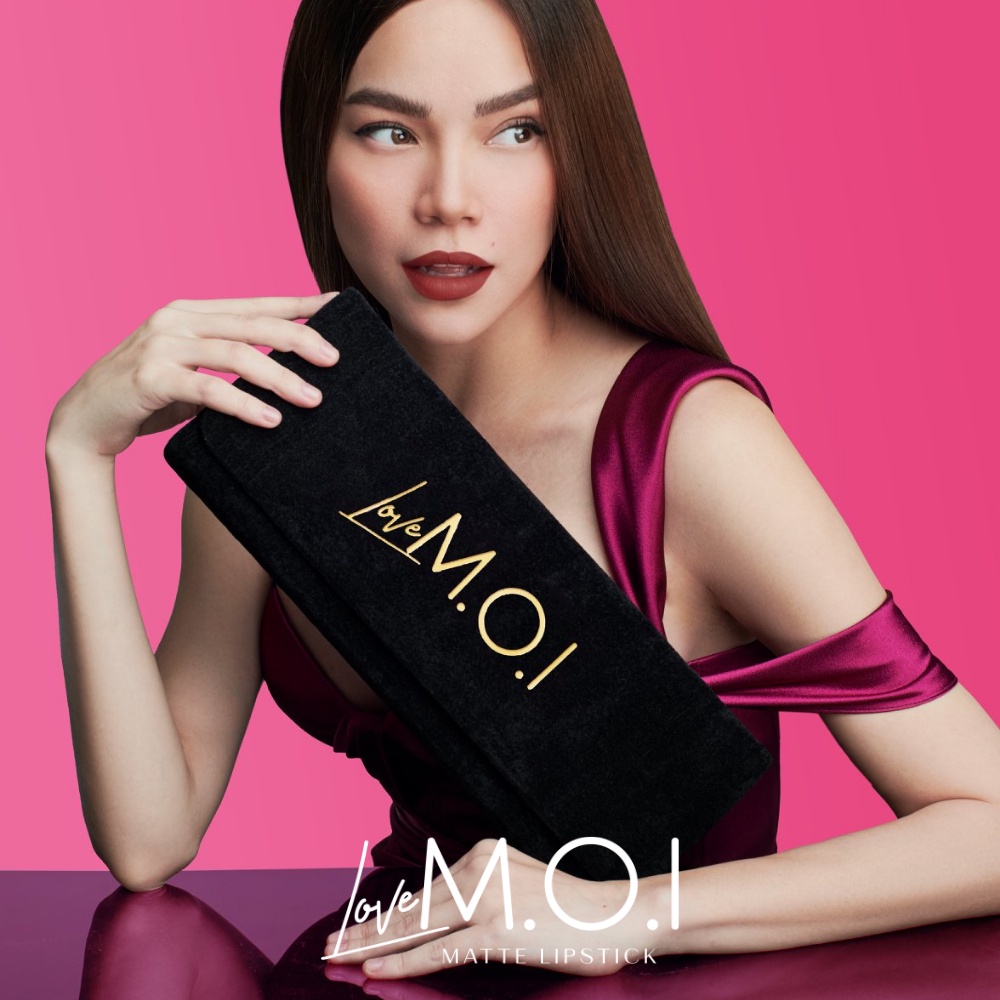 [TẶNG TÚI CLUTCH] Son thỏi M.O.I Cosmetics LoveMOI bản giới hạn màu đỏ tím, nhung lì, bền màu 6-8h 3.5g