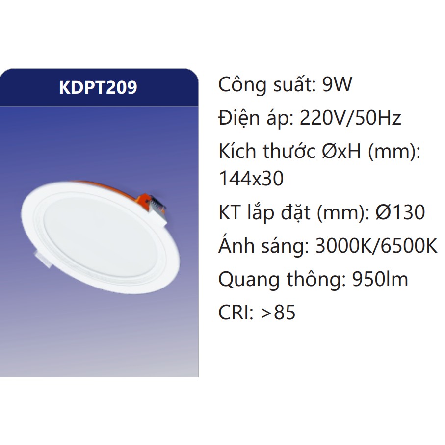 [CHÍNH HÃNG] ÂM TRẦN 9W DUHAL KHÔNG TĂNG PHÔ