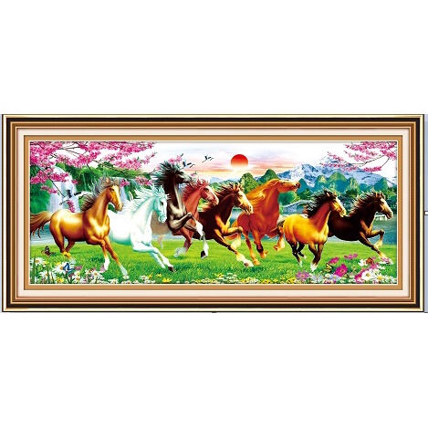 tranh thêu kín mã đáo thành công e52 (100×60)  E51 - 150x65 - tranh chưa thêu