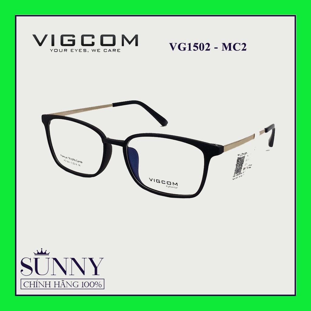 Gọng kính thời trang Vigcom VG1502 chính hãng, thiết kế dễ đeo bảo vệ mắt
