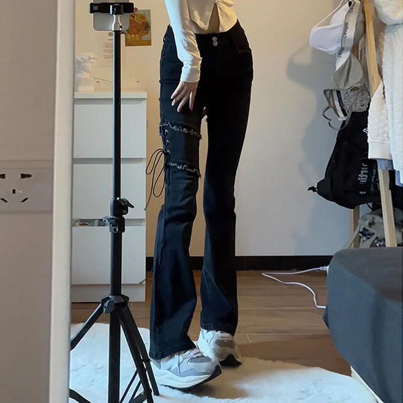 COZOK Quần jean COZOK ống loe lưng cao tôn dáng thiết kế hợp thời trang