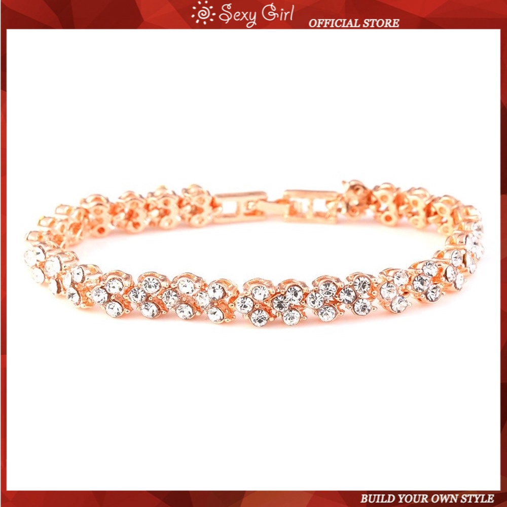 Vòng tay bằng hợp kim đính đá nhân tạo lấp lánh