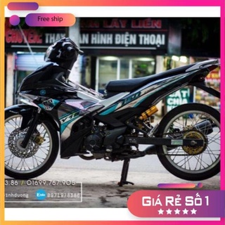 Tem xe exciter 150 yz15 chất liệu crom