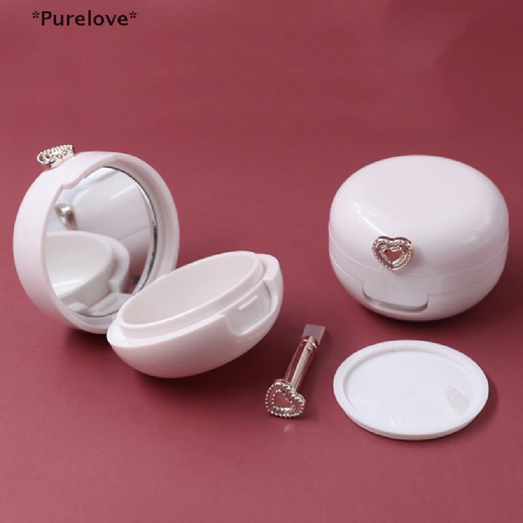 1 Hũ Rỗng Đựng Son Dưỡng Môi Màu Trắng 20g Kèm Cọ Tiện Dụng