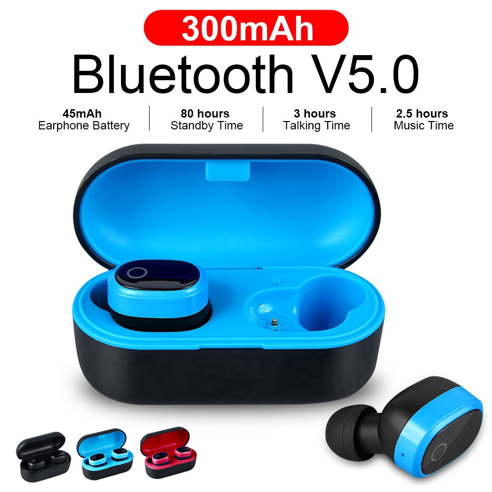 Tai Nghe Bluetooth Không Dây Mini Tws Kèm Hộp Sạc Ốp