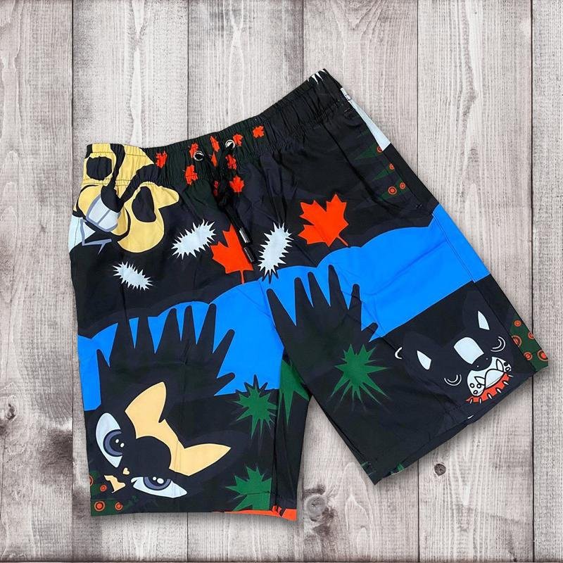 Quần đùi nam in họa tiết 3D _Q5SHOP_chất liệu vải lụa gió thoáng mát Quần short nam mặc nhà