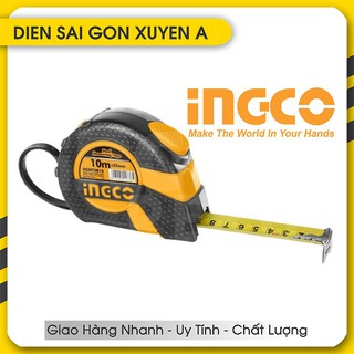 Thước cuộn thép nền vàng Ingco HSMT0810
