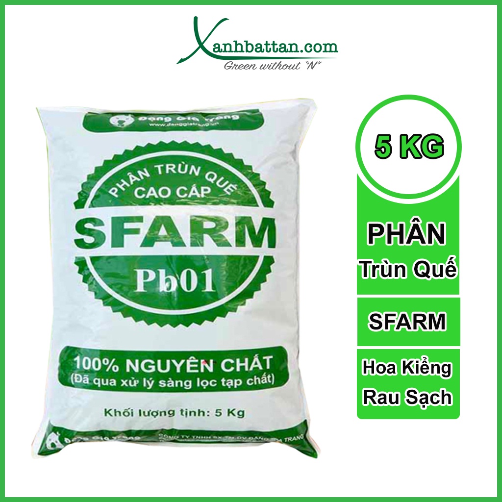 Phân Trùn Quế Hữu Cơ Sfarm, Dùng Để Trồng Rau Sạch Và Hoa Kiểng 5 Kg