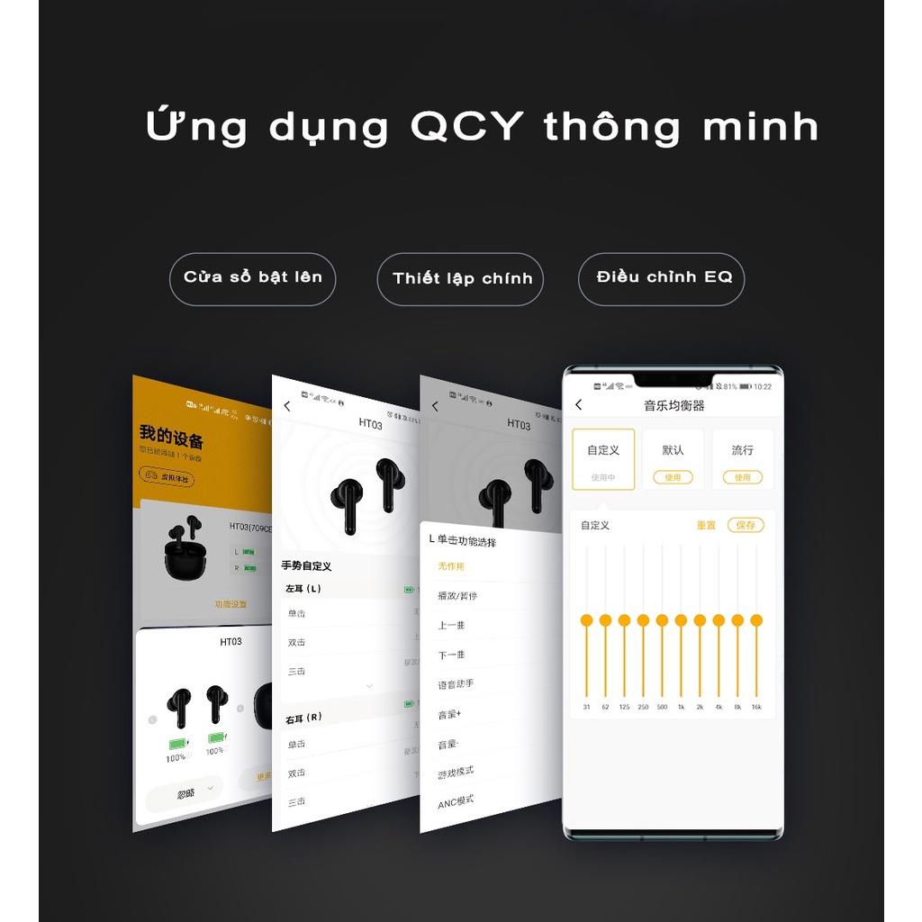 Tai nghe Bluetooth True Wireless QCY HT03