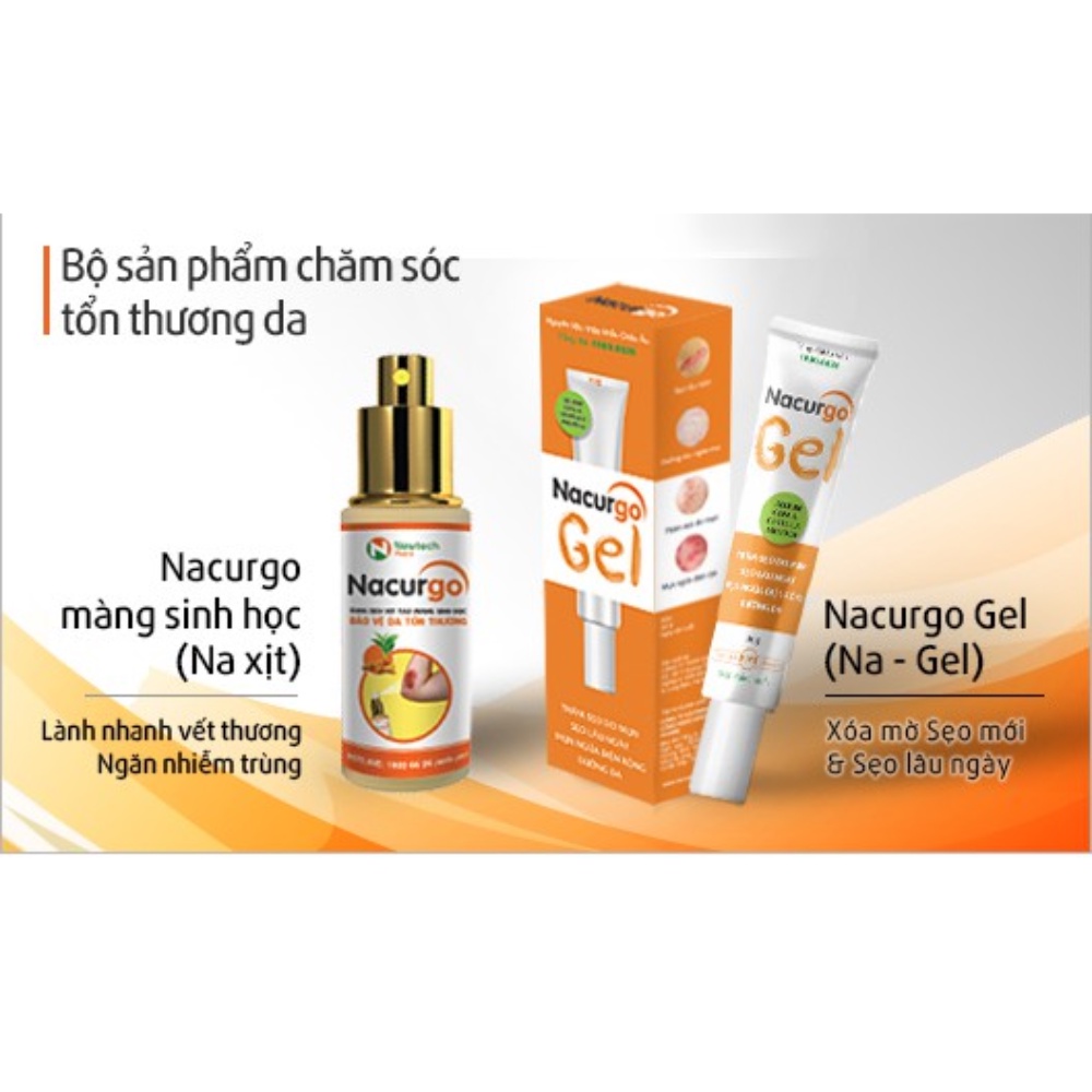 Nacurgo Gel – Mờ-Phẳng Sẹo Lồi, Lõm Do Vết Thương Mụn, Kiểm Soát Mụn, Viêm Nang Lông