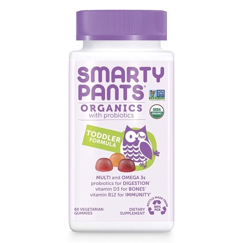 Kẹo dẻo vitamin hữu cơ Smarty Pants cho bé từ 2 đến 4 tuổi 120 viên USA