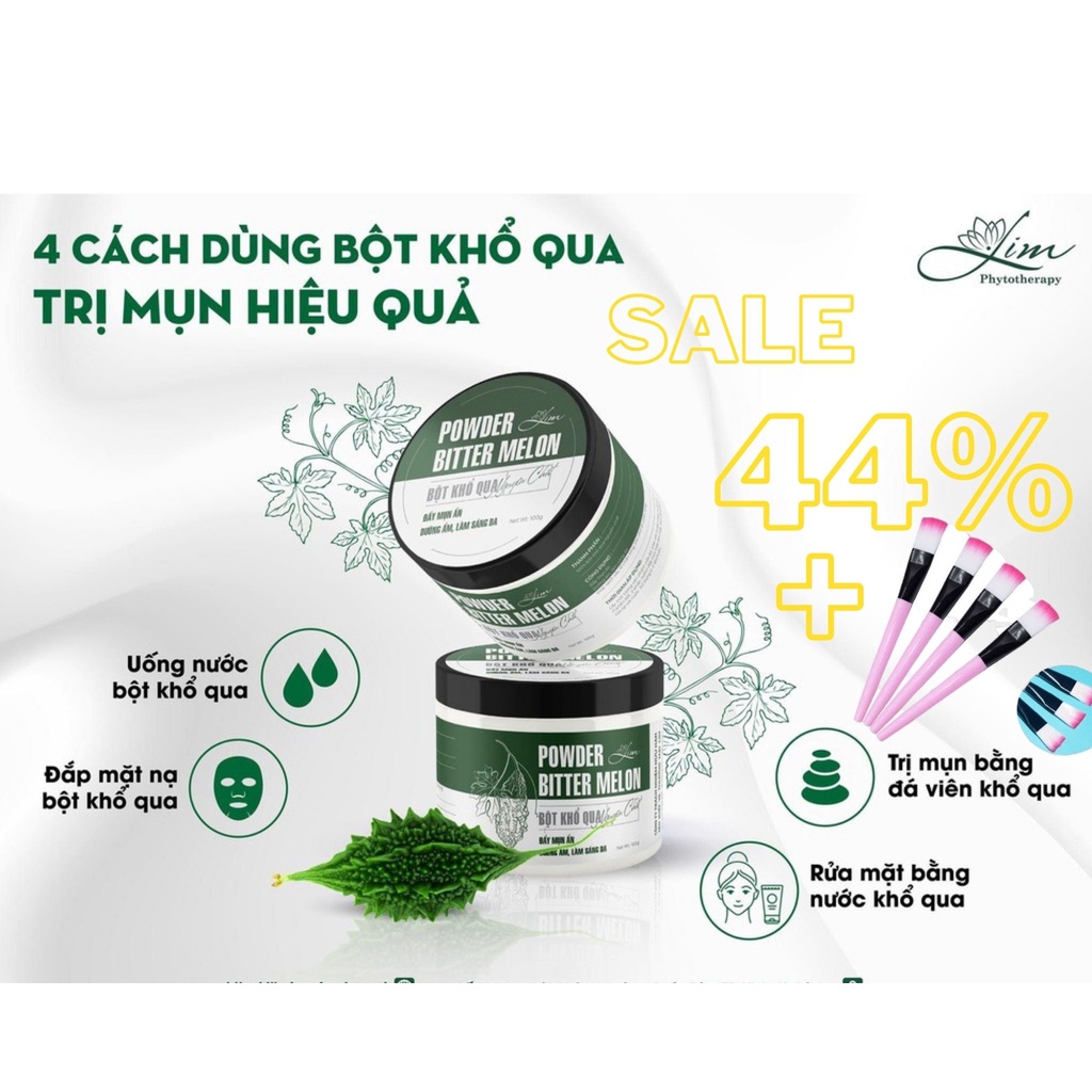 Mặt Nạ Khổ Qua Rừng LimFarm. Giảm Mụn Mờ, Thâm, Da Dầu , Dưỡng Da Căng Bóng , Bột Khổ Qua Rừng