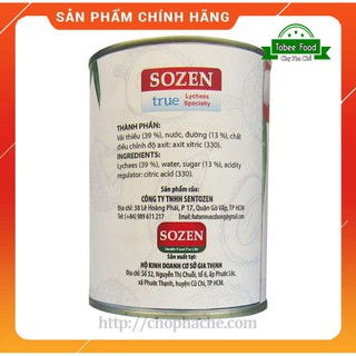 Vải thiều đóng lon SOZEN 560gr